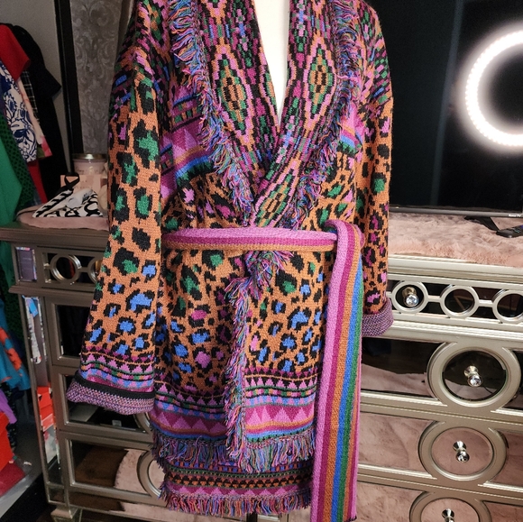 Farm Rio Sweater multicolor skirt set top is LRG skirt is XLG - Picture 6 of 10